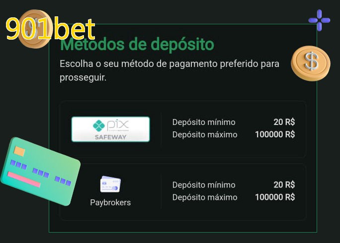 O cassino 901betbet oferece uma grande variedade de métodos de pagamento